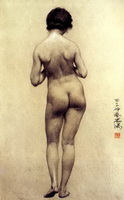  Xu Beihong, ‘Back View of a Female Nude’, 1924